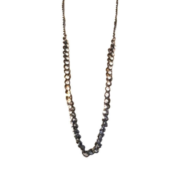 Vintage Gunmetal and Rhinestone Necklace